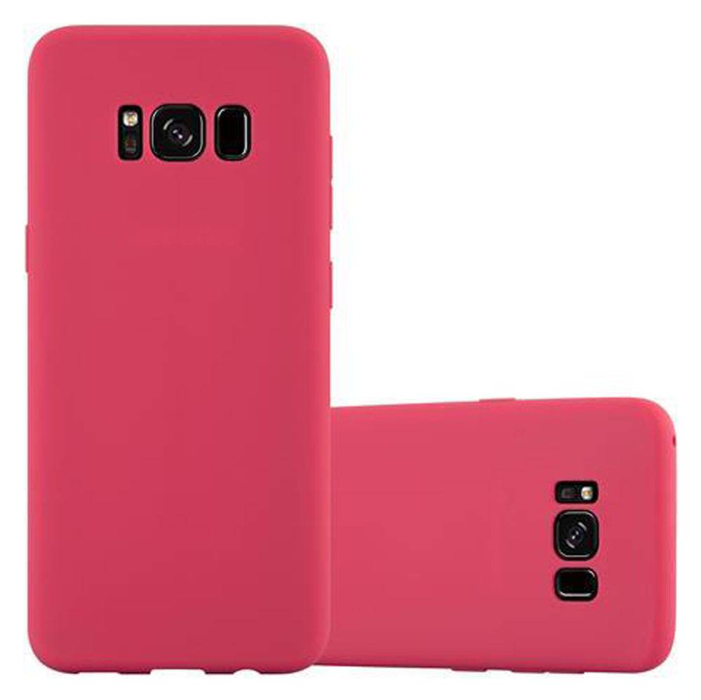 Cadorabo Hülle für Samsung Galaxy S8 Schutzhülle in Rot Handyhülle TPU Silikon Etui Case Cover-0