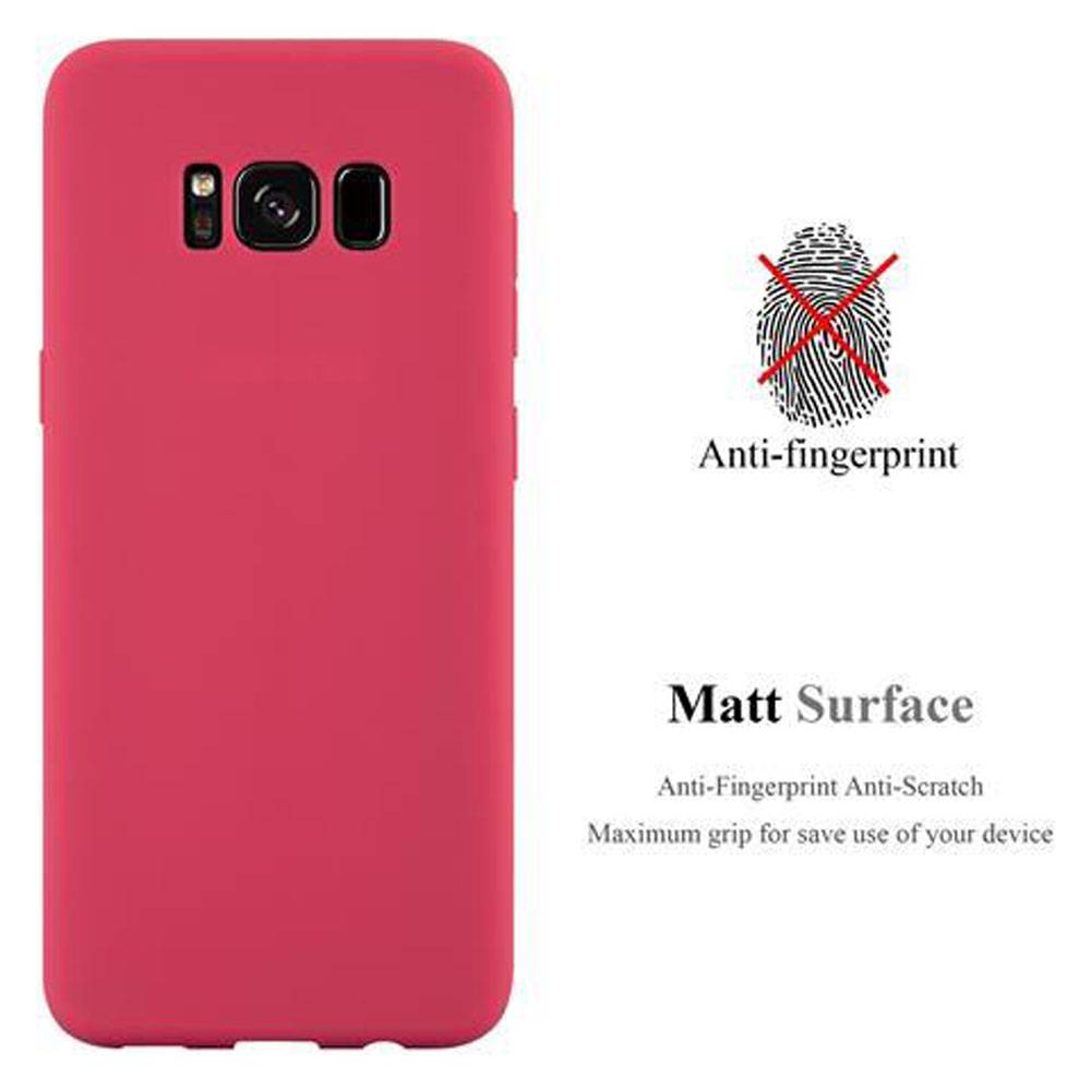 Cadorabo Hülle für Samsung Galaxy S8 Schutzhülle in Rot Handyhülle TPU Silikon Etui Case Cover-2