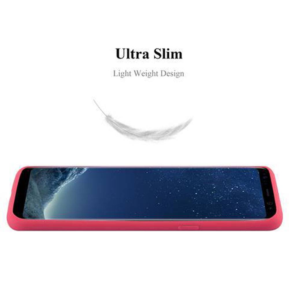 Cadorabo Hülle für Samsung Galaxy S8 Schutzhülle in Rot Handyhülle TPU Silikon Etui Case Cover-3