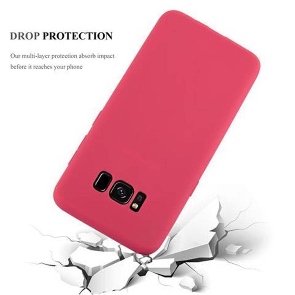 Cadorabo Hülle für Samsung Galaxy S8 Schutzhülle in Rot Handyhülle TPU Silikon Etui Case Cover-4