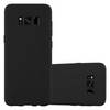 Cadorabo Hülle für Samsung Galaxy S8 Schutzhülle in Schwarz Handyhülle TPU Silikon Etui Case Cover
