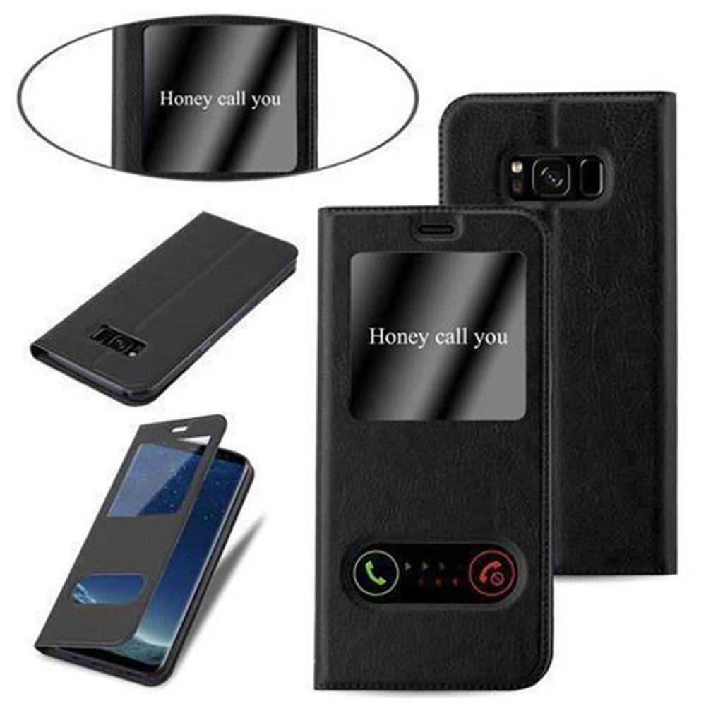 Cadorabo Schutzhülle für Samsung Galaxy S8 Hülle in Schwarz Handyhülle Book Case Cover Etui-4