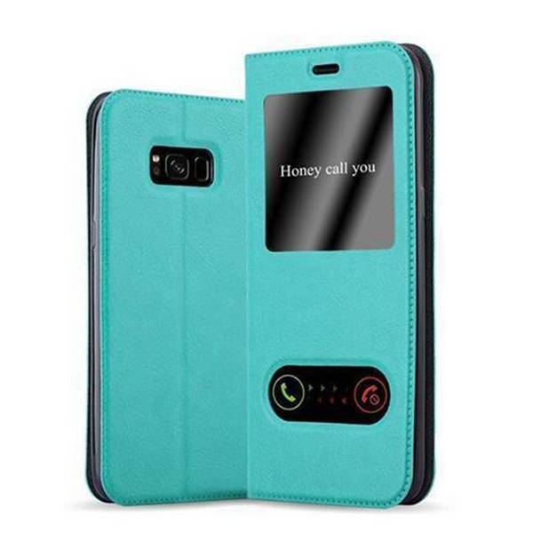 Cadorabo Schutzhülle für Samsung Galaxy S8 Hülle in Türkis Handyhülle Book Case Cover Etui