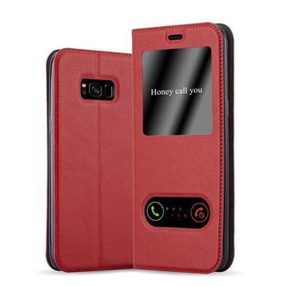 Cadorabo Schutzhülle für Samsung Galaxy S8 Hülle in Rot Handyhülle Book Case Cover Etui-0