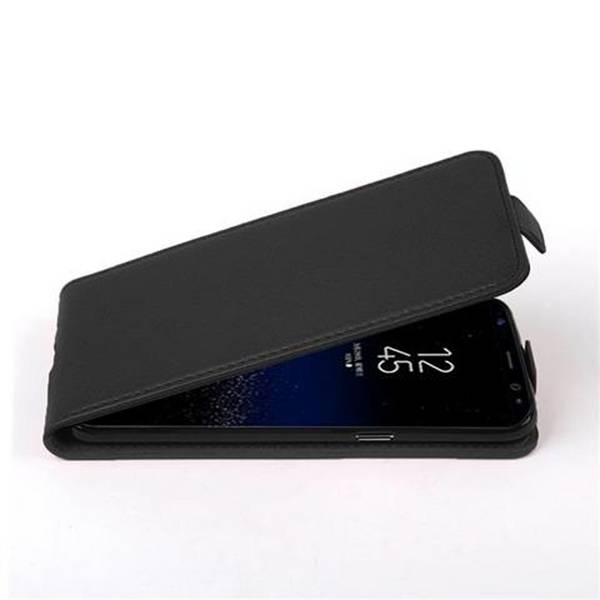 Cadorabo Schutzhülle für Samsung Galaxy S8 Hülle in Schwarz Flip Etui Handyhülle Case Cover Kunstleder