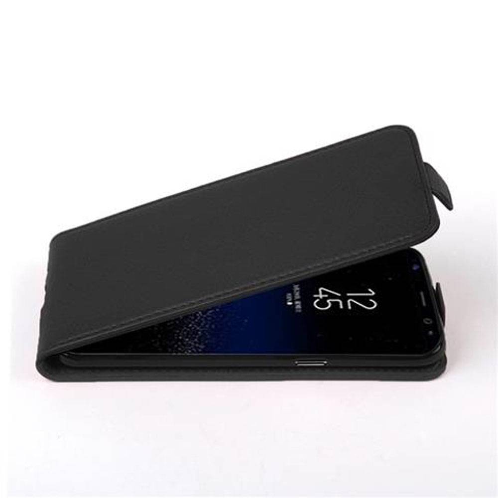 Cadorabo Schutzhülle für Samsung Galaxy S8 Hülle in Schwarz Flip Etui Handyhülle Case Cover Kunstleder-0