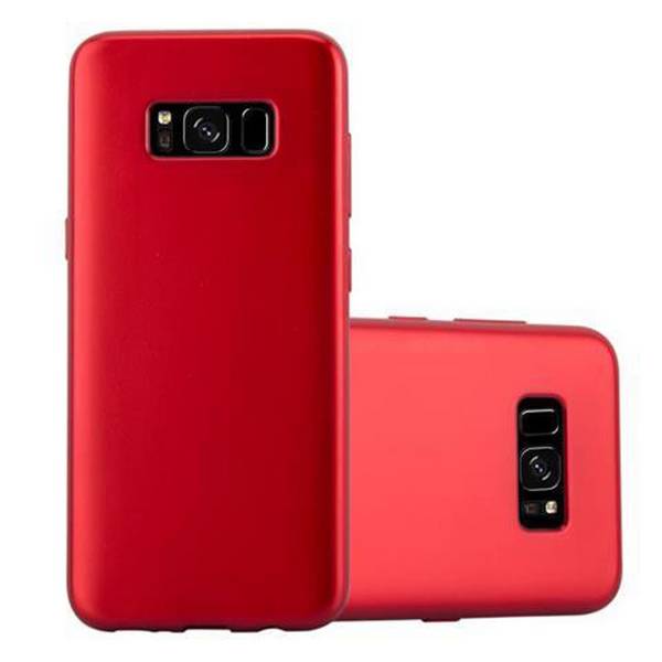 Cadorabo Schutzhülle für Samsung Galaxy S8 Hülle in Rot Handyhülle TPU Silikon Etui Cover Case