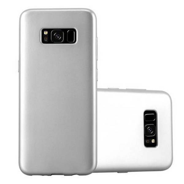 Cadorabo Schutzhülle für Samsung Galaxy S8 Hülle in Silber Handyhülle TPU Silikon Etui Cover Case