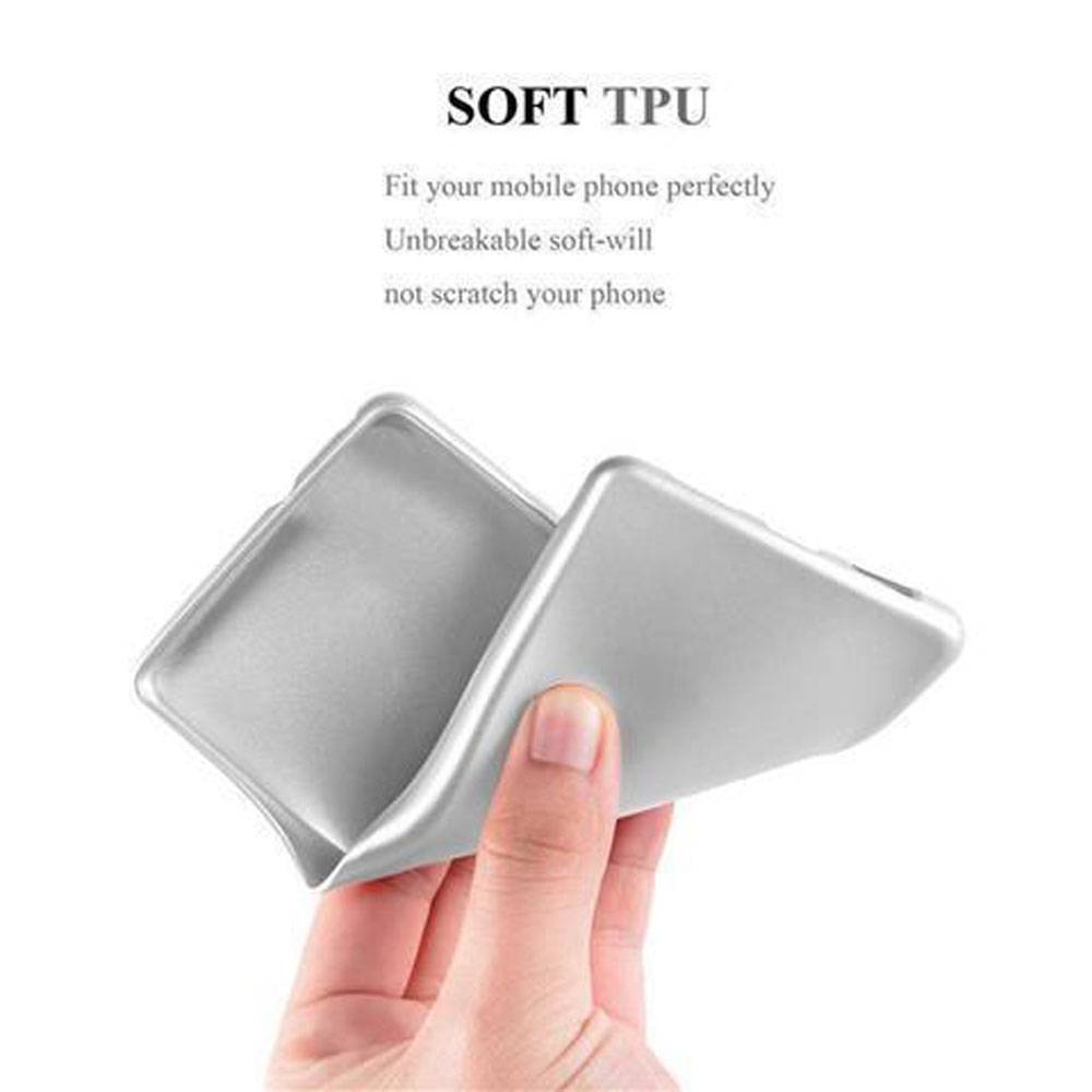 Cadorabo Schutzhülle für Samsung Galaxy S8 Hülle in Silber Handyhülle TPU Silikon Etui Cover Case-4