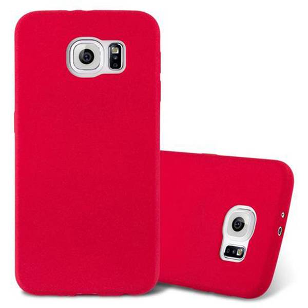 Cadorabo Schutzhülle für Samsung Galaxy S6 Hülle in Rot Handyhülle TPU Etui Cover Case