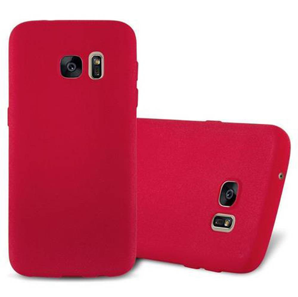 Cadorabo Schutzhülle für Samsung Galaxy S7 Hülle in Rot Handyhülle TPU Etui Cover Case-0