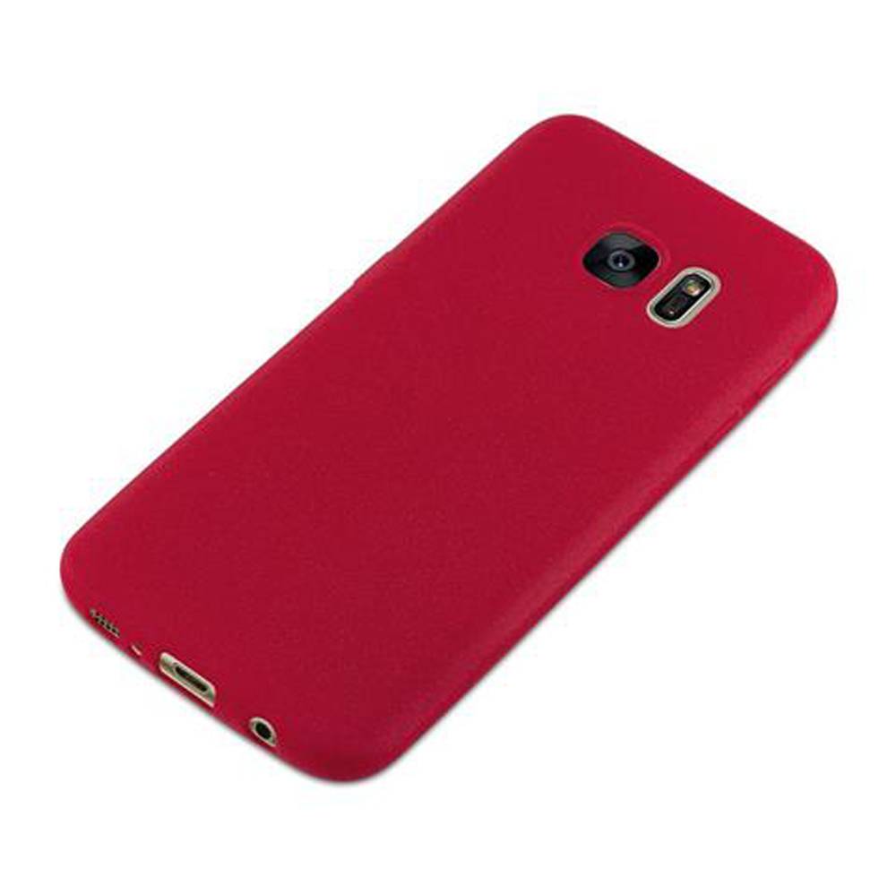 Cadorabo Schutzhülle für Samsung Galaxy S7 Hülle in Rot Handyhülle TPU Etui Cover Case-3