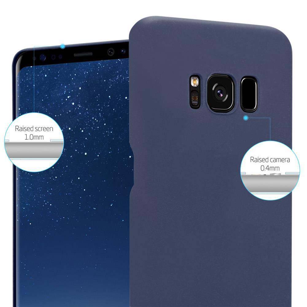Cadorabo Schutzhülle für Samsung Galaxy S8 Hülle in Blau Etui Hard Case Handyhülle Cover-4