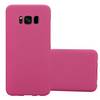 Cadorabo Schutzhülle für Samsung Galaxy S8 Hülle in Pink Etui Hard Case Handyhülle Cover