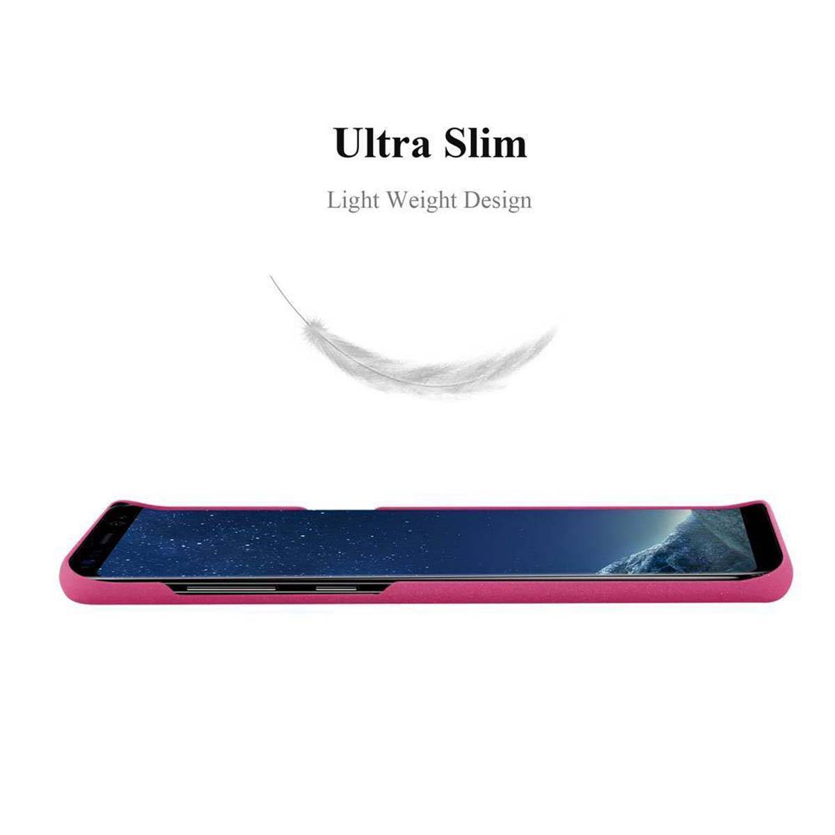 Cadorabo Schutzhülle für Samsung Galaxy S8 Hülle in Pink Etui Hard Case Handyhülle Cover-2