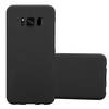 Cadorabo Schutzhülle für Samsung Galaxy S8 Hülle in Schwarz Etui Hard Case Handyhülle Cover