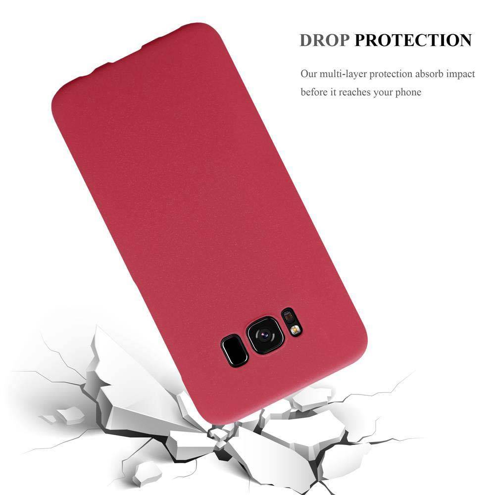 Cadorabo Schutzhülle für Samsung Galaxy S8 Hülle in Rot Etui Hard Case Handyhülle Cover-3