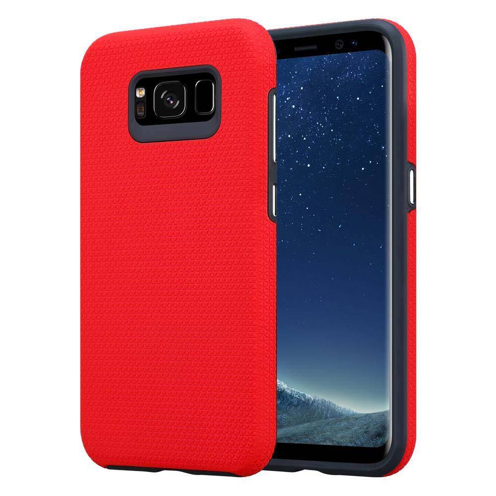 Cadorabo Schutzhülle für Samsung Galaxy S8 Hülle in Rot Outdoor Etui Hybrid Handyhülle extra Grip Anti Rutsch Oberfläche-0