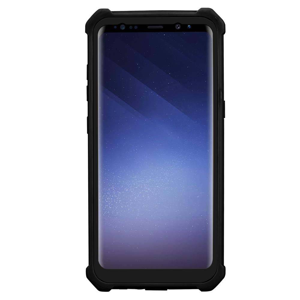 Cadorabo Hülle für Samsung Galaxy S9 Schutzhülle in Schwarz Handy Hülle Etui TPU Silikon-Rand Glas-Rücken Acryl-3
