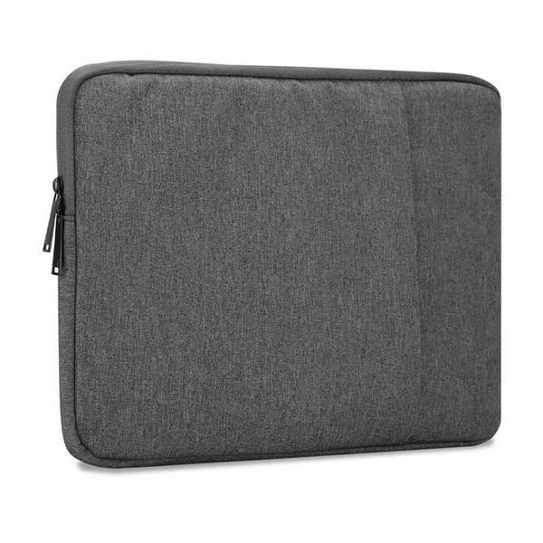 Cadorabo Laptop / Tablet Schutz Tasche 14 Zoll in Grau Laptoptasche Notebook Computer Stoff Samt-Innenfutter