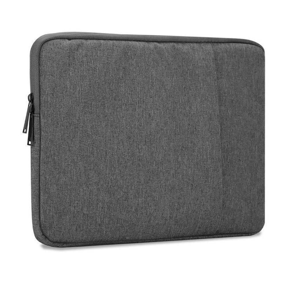 Cadorabo Laptop / Tablet Schutz Tasche 14 Zoll in Grau Laptoptasche Notebook Computer Stoff Samt-Innenfutter-0