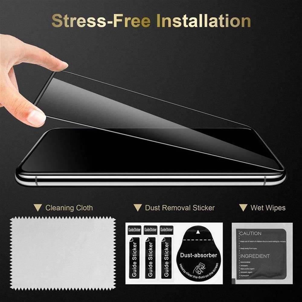 Cadorabo Panzerfolie für Samsung Galaxy A50 Schutzfolie in Schwarz Vollbild Folie Tempered Display Schutzglas-3