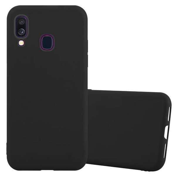 Cadorabo Hülle für Samsung Galaxy A40 Schutzhülle in Schwarz Handyhülle TPU Silikon Etui Case Cover