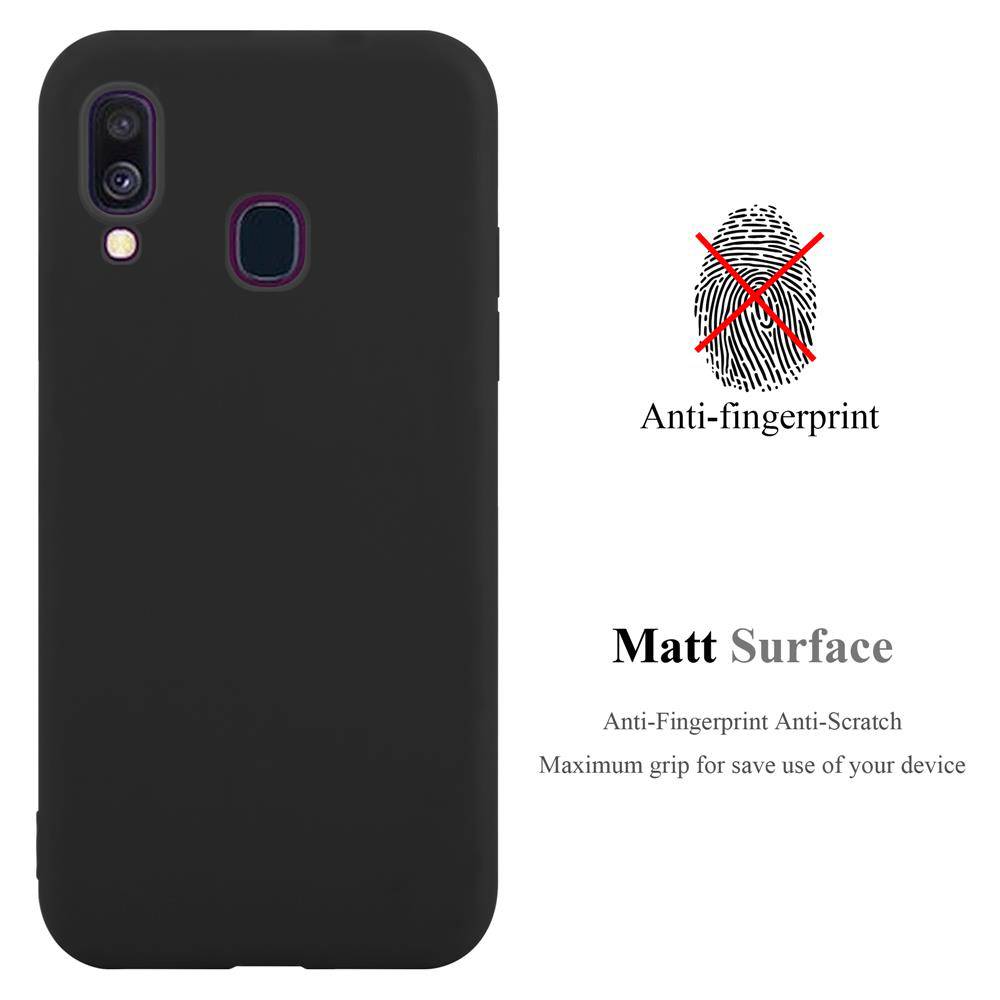 Cadorabo Hülle für Samsung Galaxy A40 Schutzhülle in Schwarz Handyhülle TPU Silikon Etui Case Cover-2