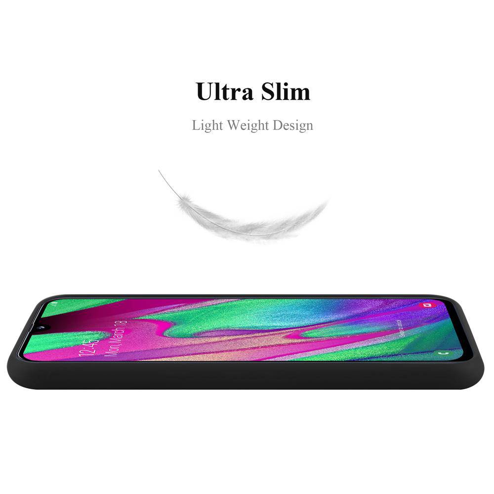 Cadorabo Hülle für Samsung Galaxy A40 Schutzhülle in Schwarz Handyhülle TPU Silikon Etui Case Cover-3