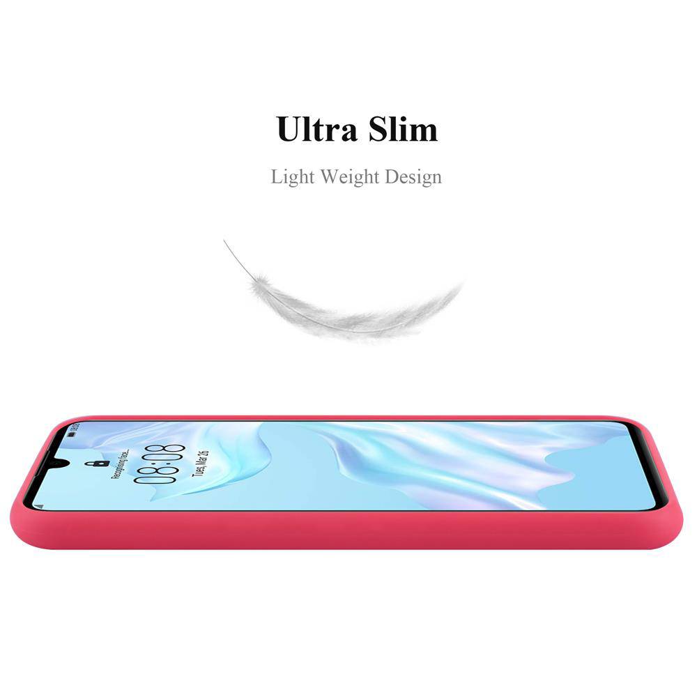 Cadorabo Hülle für Huawei P30 Schutzhülle in Rot Handyhülle TPU Silikon Etui Case Cover-2