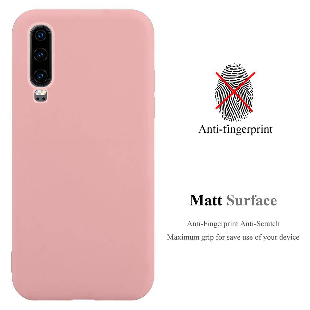 Cadorabo Hülle für Huawei P30 Schutzhülle in Rosa Handyhülle TPU Silikon Etui Case Cover-1