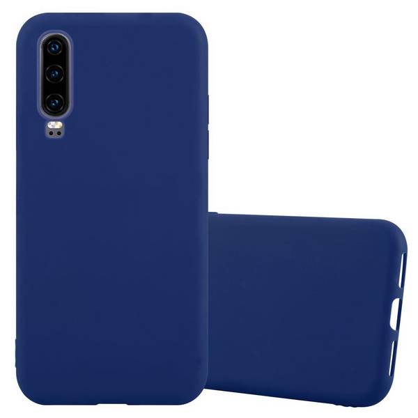 Cadorabo Hülle für Huawei P30 Schutzhülle in Blau Handyhülle TPU Silikon Etui Case Cover