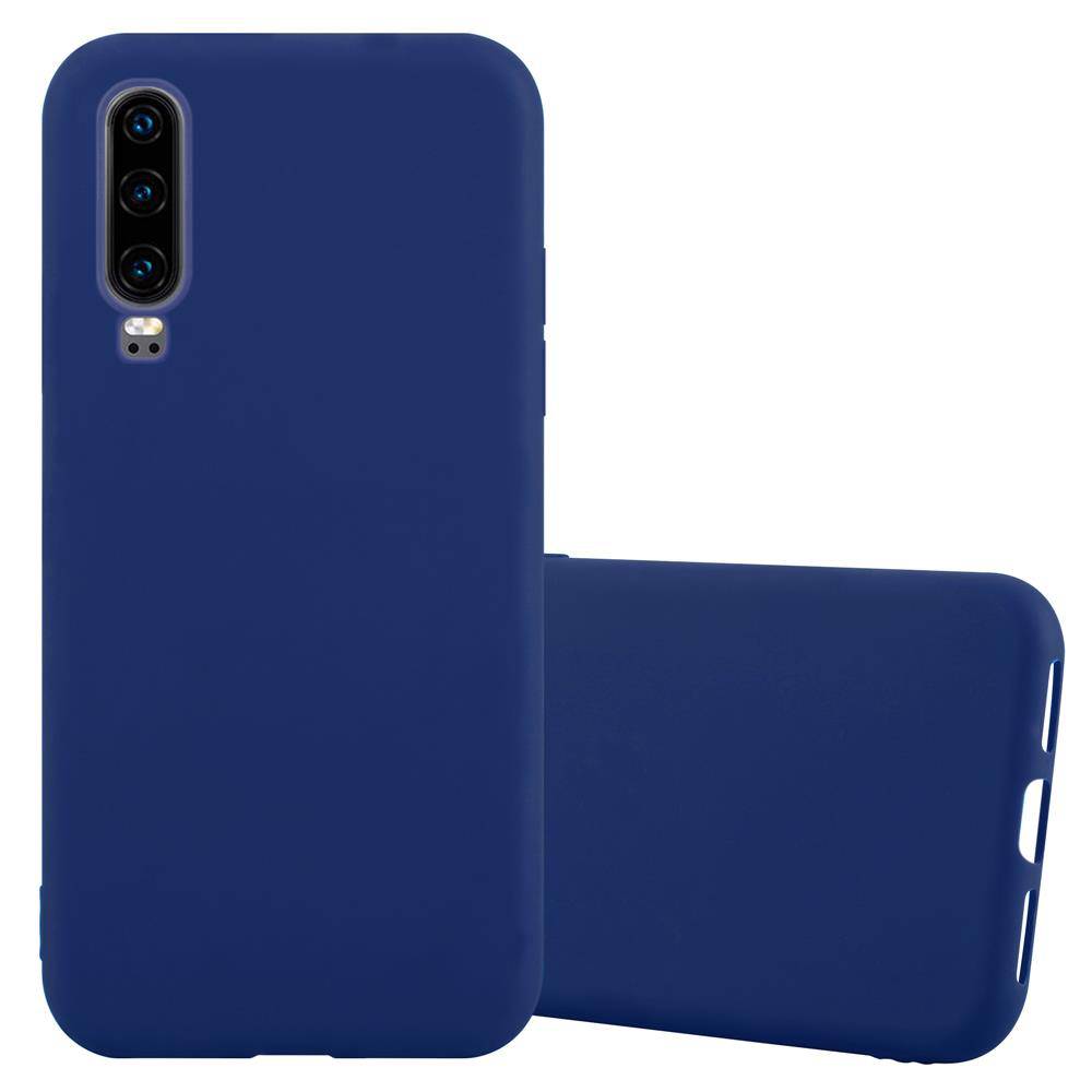 Cadorabo Hülle für Huawei P30 Schutzhülle in Blau Handyhülle TPU Silikon Etui Case Cover-0