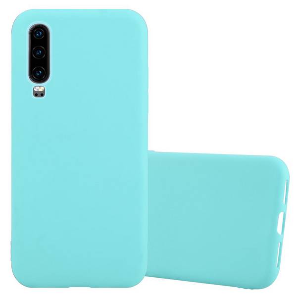 Cadorabo Hülle für Huawei P30 Schutzhülle in Blau Handyhülle TPU Silikon Etui Case Cover