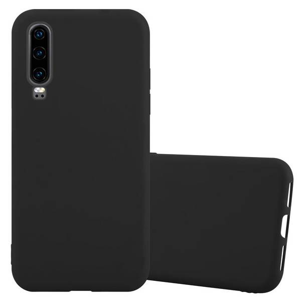 Cadorabo Hülle für Huawei P30 Schutzhülle in Schwarz Handyhülle TPU Silikon Etui Case Cover