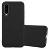 Cadorabo Hülle für Huawei P30 Schutzhülle in Schwarz Handyhülle TPU Silikon Etui Case Cover