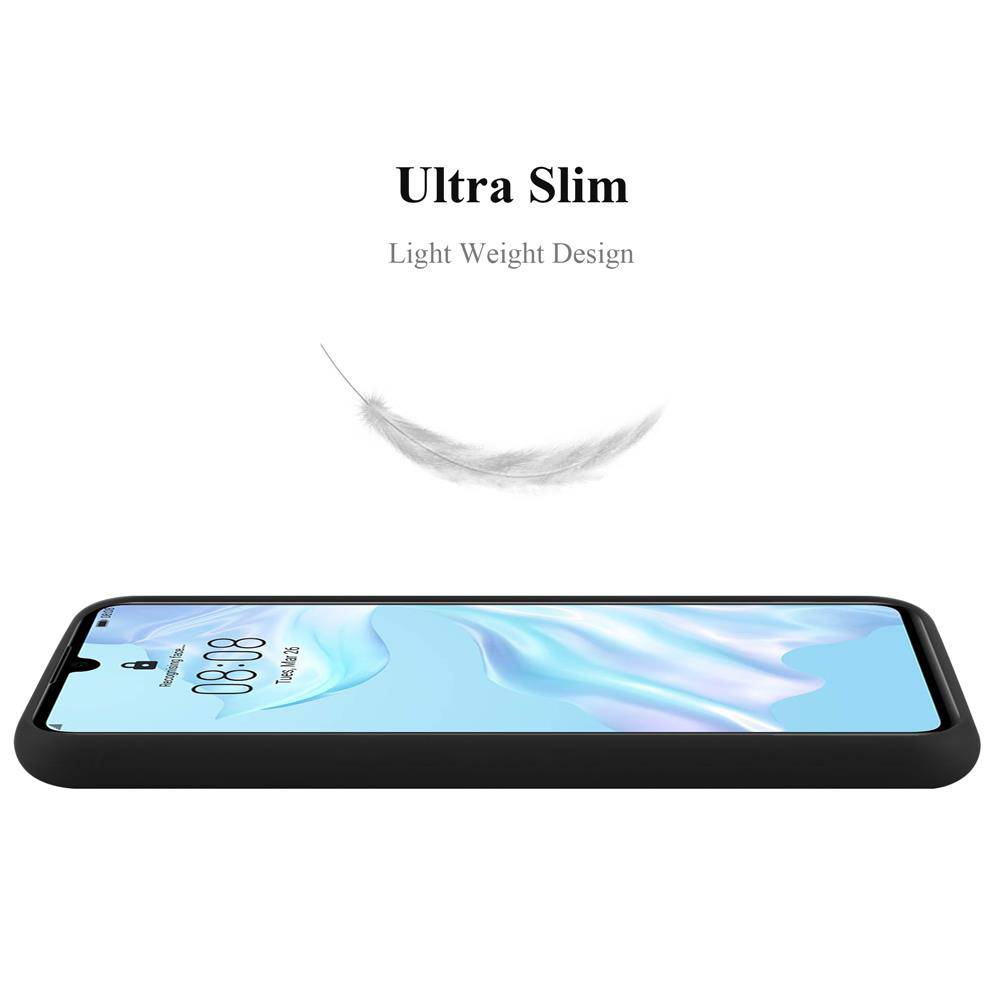 Cadorabo Hülle für Huawei P30 Schutzhülle in Schwarz Handyhülle TPU Silikon Etui Case Cover-2