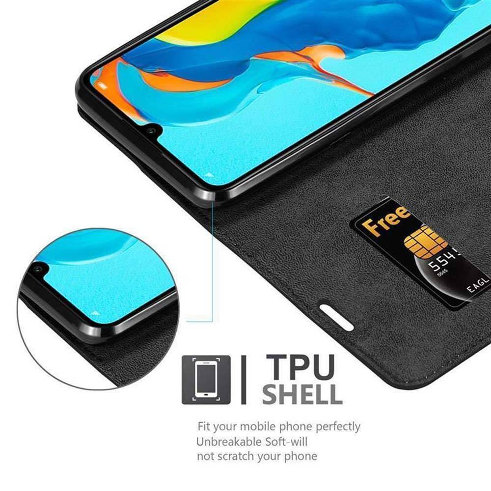 Cadorabo Hülle für Huawei P30 LITE Schutz Hülle in Schwarz Handyhülle Etui Case Cover Magnetverschluss-1