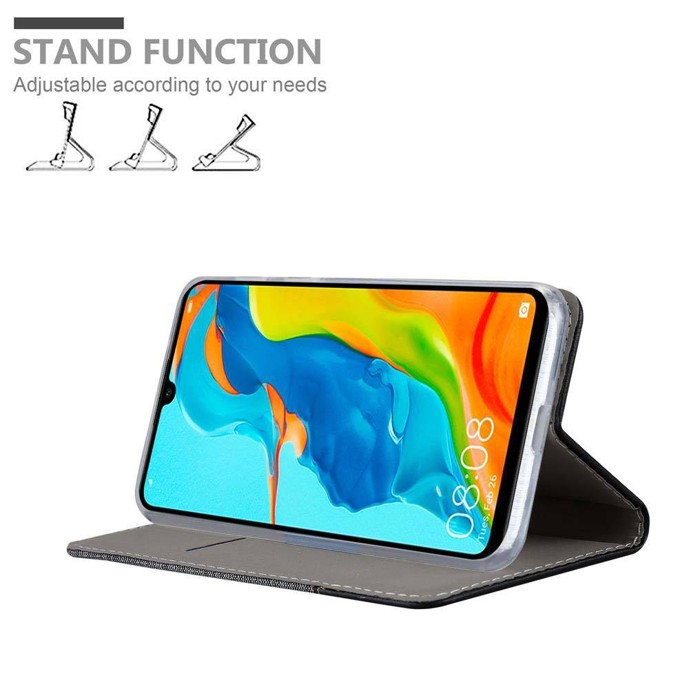 Cadorabo Hülle für Huawei P30 LITE Schutzhülle in Grau Handy Hülle Etui Book Case Cover-3