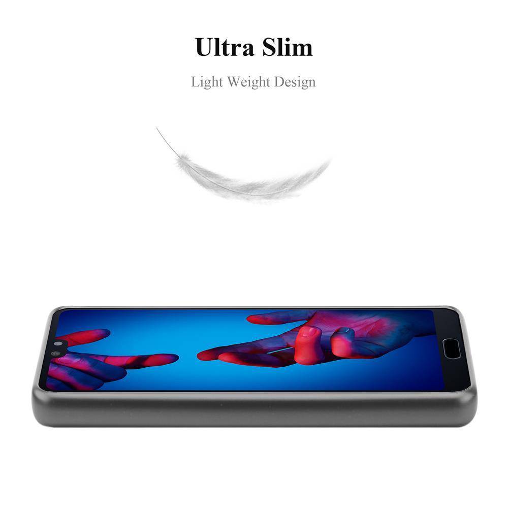 Cadorabo Schutzhülle für Huawei P20 Hülle in Grau Handyhülle TPU Silikon Etui Cover Case-1
