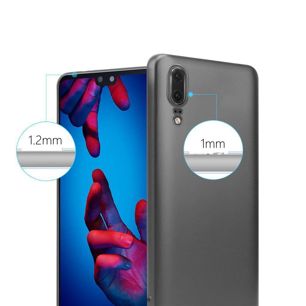 Cadorabo Schutzhülle für Huawei P20 Hülle in Grau Handyhülle TPU Silikon Etui Cover Case-3