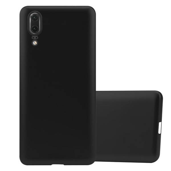 Cadorabo Schutzhülle für Huawei P20 Hülle in Schwarz Handyhülle TPU Silikon Etui Cover Case
