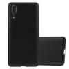 Cadorabo Schutzhülle für Huawei P20 Hülle in Schwarz Handyhülle TPU Silikon Etui Cover Case
