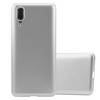 Cadorabo Schutzhülle für Huawei P20 Hülle in Silber Handyhülle TPU Silikon Etui Cover Case
