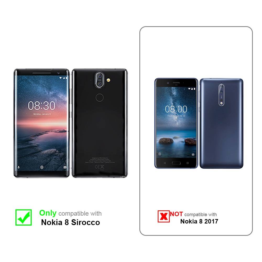 Cadorabo Handykette für Nokia 8 Sirocco in Schwarz - Handy Schutz Hülle Necklace mit Verstellbaren Band Kordel zum-1