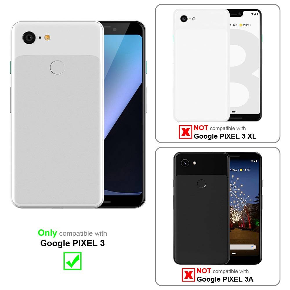 Cadorabo Schutzhülle für Google PIXEL 3 Hülle in Grün Handy Kette Kordel abnehmbares Etui-1