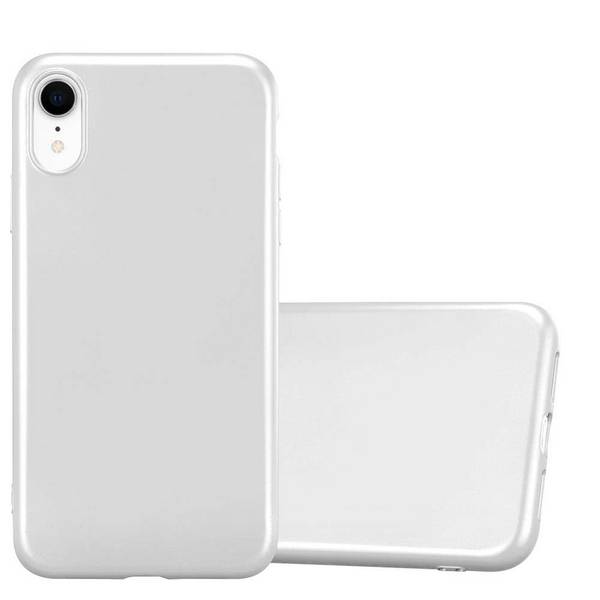 Cadorabo Schutzhülle für Apple iPhone XR Hülle in Silber Handyhülle TPU Silikon Etui Cover Case