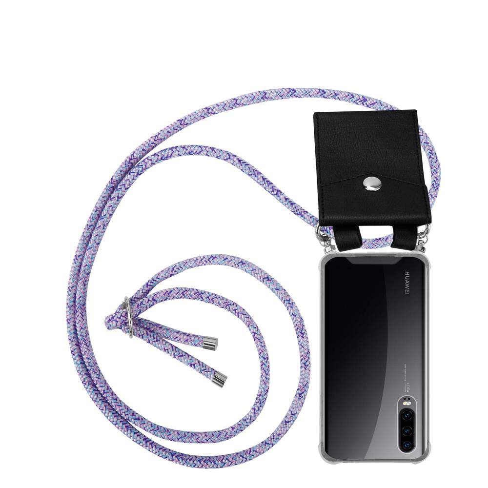 Cadorabo Schutzhülle für Huawei P30 Hülle in Lila Handy Kette Kordel abnehmbares Etui-0