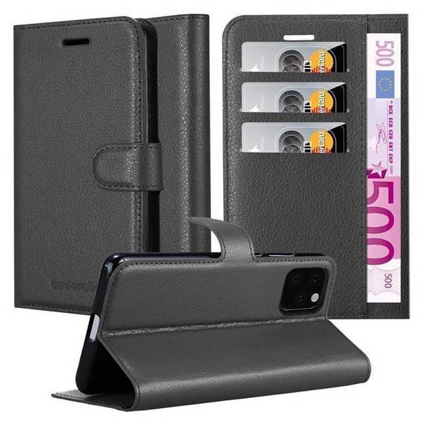 Cadorabo Hülle für Apple iPhone 11 PRO Schutz Hülle in Schwarz Handyhülle Etui Case Cover Magnetverschluss