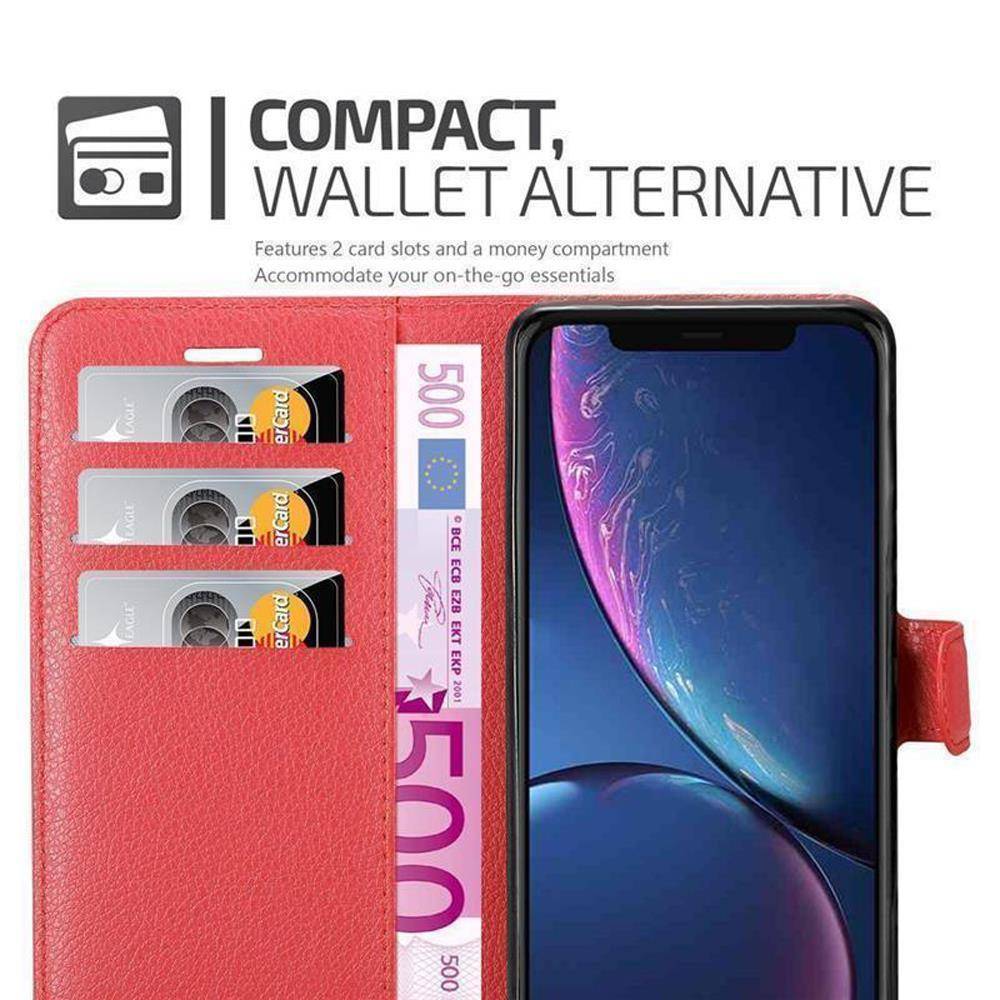 Cadorabo Hülle für Apple iPhone 11 PRO MAX Schutz Hülle in Rot Handyhülle Etui Case Cover Magnetverschluss-3